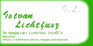 istvan lichtfusz business card